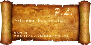 Polnauer Laurencia névjegykártya